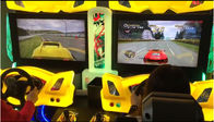 1-4プレーヤーのための硬貨によって作動させる追い越されたカー レースのビデオ ゲーム機械